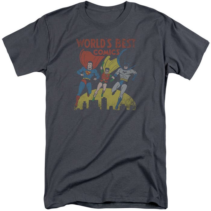 Justice League Worlds Best Comics Tall T-Shirt