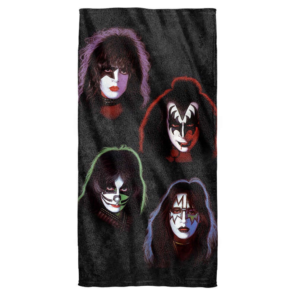 Kiss Rock Band in Concert Picture STAGED Lightweight Beach Towel 