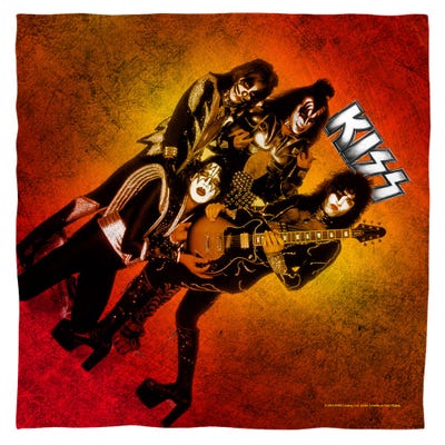 TeeShirtPalace Kiss Fire Pose All Over Front T-Shirt TeeShirtPalace Kiss Fire Pose All Over Front T-Shirt