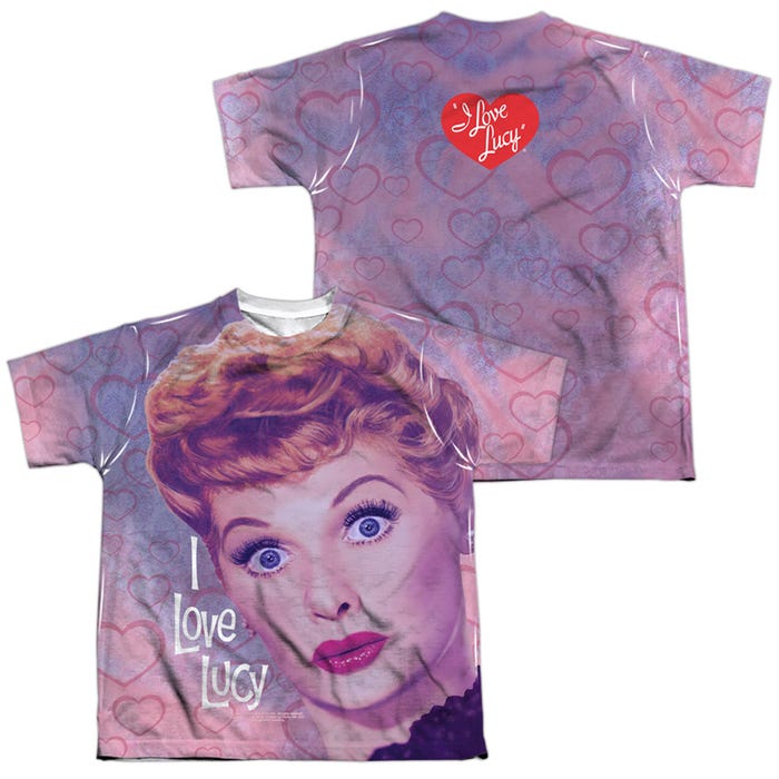 FUNNY HEARTS I LOVE LUCY Back & Front Kids Sublimation T-Shirt