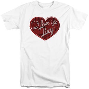 I LOVE LUCY RED GLITTER 75 Tall T-Shirt