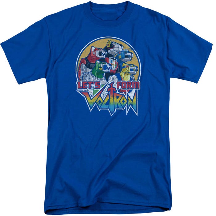 Let's Form into the Mighty Voltron Tall T-Shirt