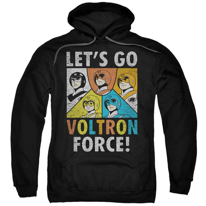 Let's Go Voltron Force Team Up Retro Hoodie