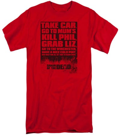List Shaun Of The Dead Tall T-Shirt