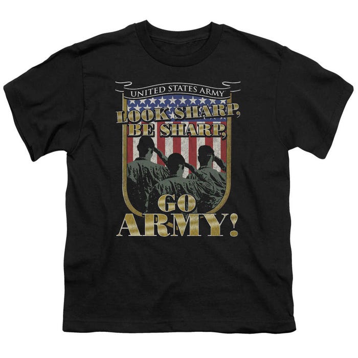 Look Sharp, Be Sharp, Go U.S. Army USA Flag Kids T-Shirt