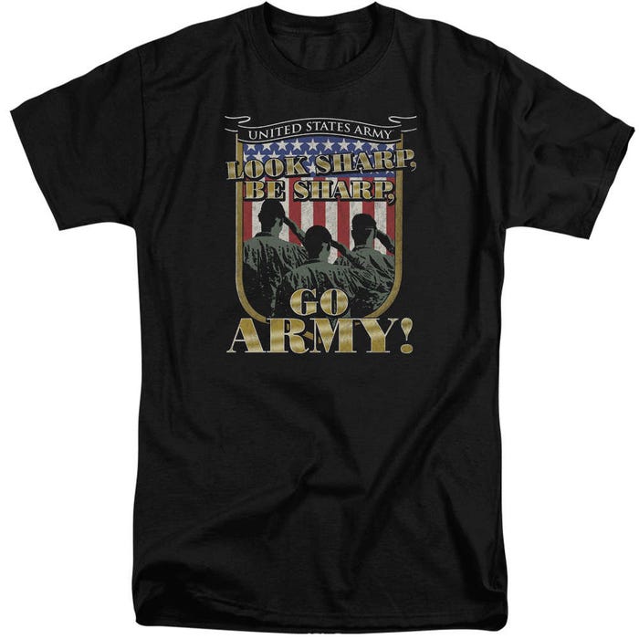 Look Sharp, Be Sharp, Go U.S. Army USA Flag Tall T-Shirt