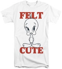Looney Tunes Tweety Bird Felt Cute Tall T-Shirt