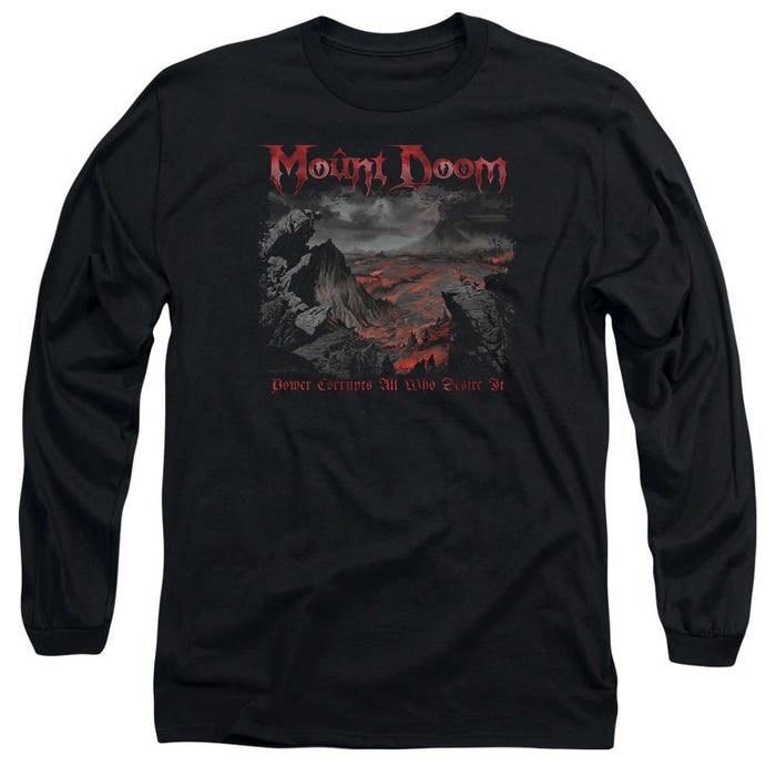 Lord Of The Rings Mount Doom Power Corrupts Long Sleeve Shirt
