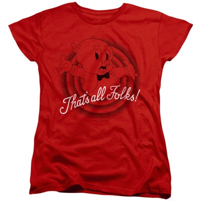 That's All Folks! Looney Tunes Womens T-Shirt