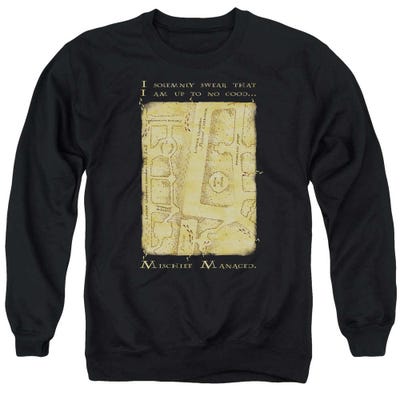 Maraunder's Map Interior Words Harry Potter Sweatshirt