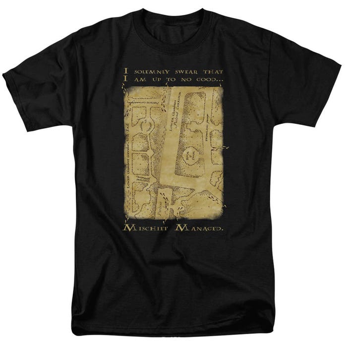 Maraunder's Map Interior Words Harry Potter T-Shirt