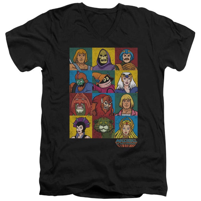 Masters of the Universe All Character Heads Design V-Neck T-Shirt