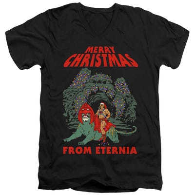 Masters Of The Universe Eternia Christmas V-Neck T-Shirt