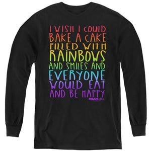 Mean Girls Rainbows and Cake Kids Long Sleeve Shirt