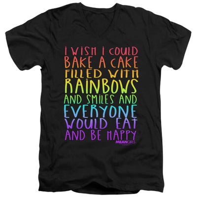 Mean Girls Rainbows and Cake V-Neck T-Shirt