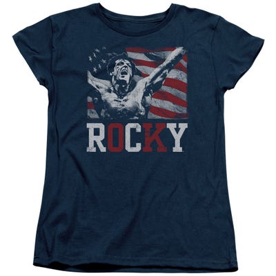 FLAG CHAMPION ROCKY MOVIE Womens T-Shirt