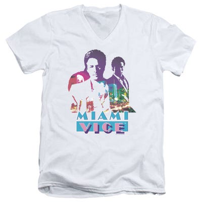 Miami Vice Crockett And Tubbs V-Neck T-Shirt