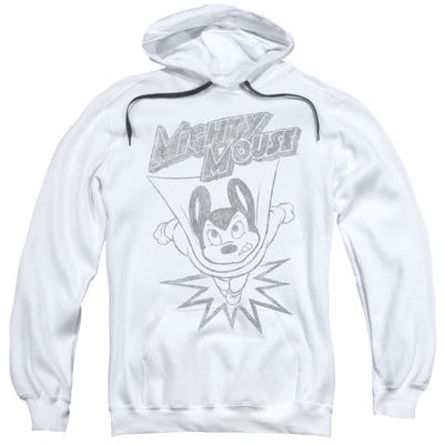 Mighty Mouse Bursting Out Pencil Sketch Hoodie