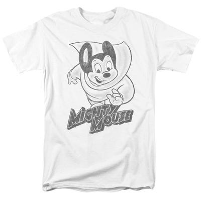 Mighty Mouse Graystyle Pencil Sketch T-Shirt