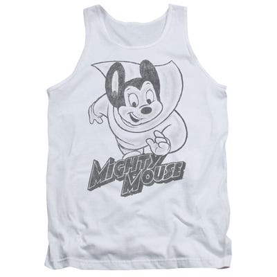 Mighty Mouse Graystyle Pencil Sketch Tank Top