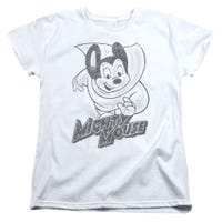 Mighty Mouse Graystyle Pencil Sketch Womens T-Shirt