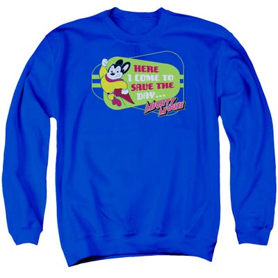 Mighty Mouse Here I Come Retro Logo Sweatshirt