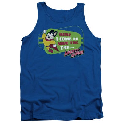 Mighty Mouse Here I Come Retro Logo Tank Top