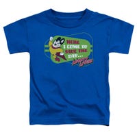 Mighty Mouse Here I Come Retro Logo Toddler T-Shirt