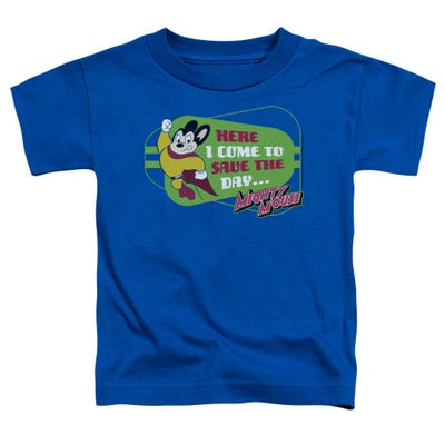 Mighty Mouse Here I Come Retro Logo Toddler T-Shirt