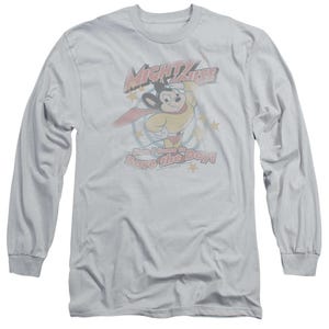 Mighty Mouse Here I Come to Save the Day At Your Service Long Sleeve Shirt