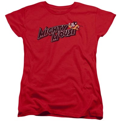 Mighty Mouse Might Logo Womens T-Shirt