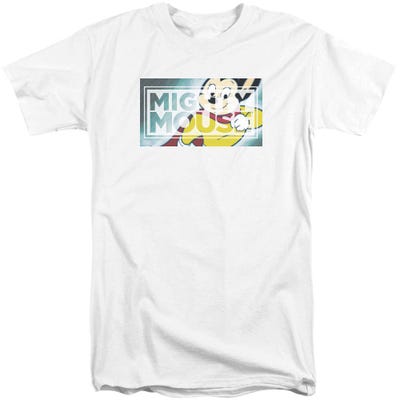 Mighty Mouse Mighty Rectangle Logo Tall T-Shirt