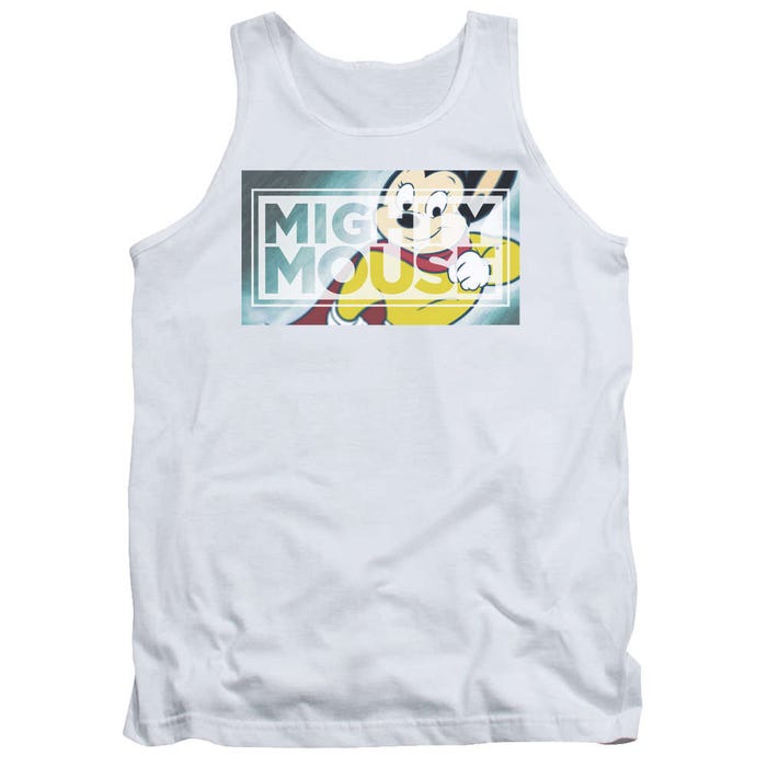 Mighty Mouse Mighty Rectangle Logo Tank Top