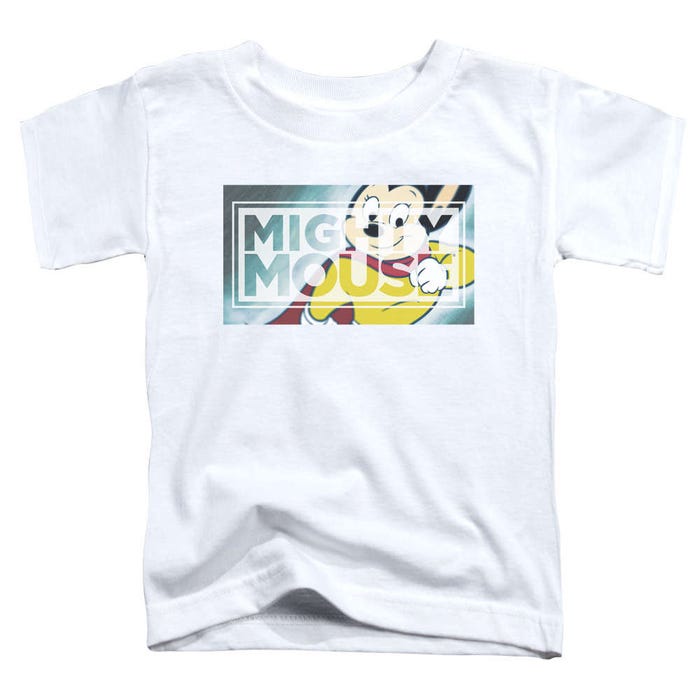 Mighty Mouse Mighty Rectangle Logo Toddler T-Shirt