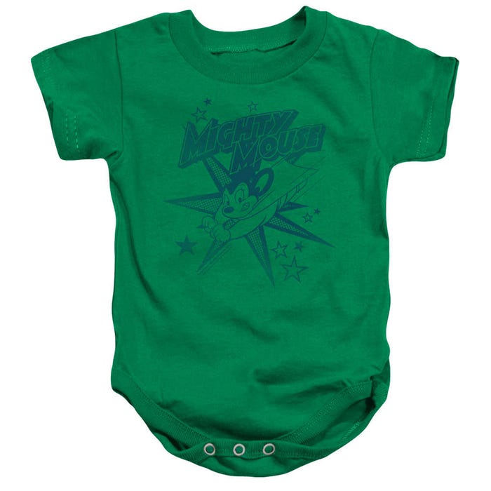 Mighty Mouse One Color Logo Baby Bodysuit