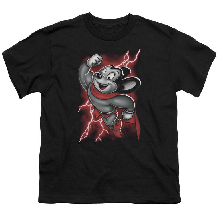 Mighty Mouse Red Lightning Strom Kids T-Shirt