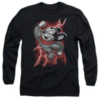 Mighty Mouse Red Lightning Strom Long Sleeve Shirt
