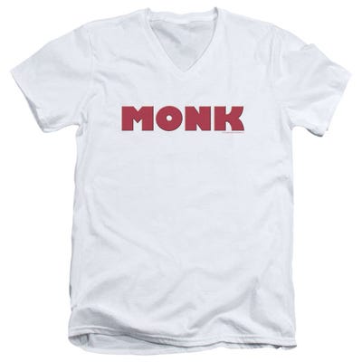 Monk Logo V-Neck T-Shirt