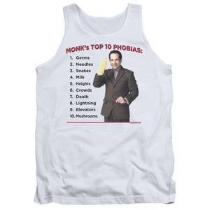 Monk Top 10 Phobias Tank Top