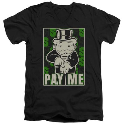 Monopoly Pay Me V-Neck T-Shirt