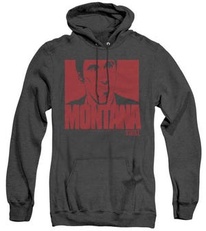 Montana Face Scarface Adult Heather Hoodie