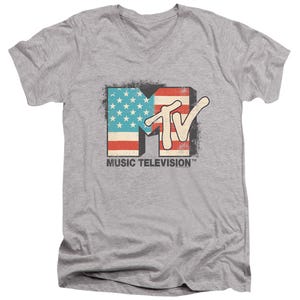 MTV AMERICAN LOGO V-Neck T-Shirt