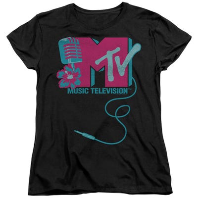 MTV MICROPHONE LOGO Womens T-Shirt