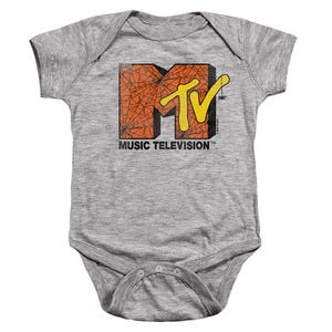 MTV SPIDER WEBS LOGO Baby Bodysuit