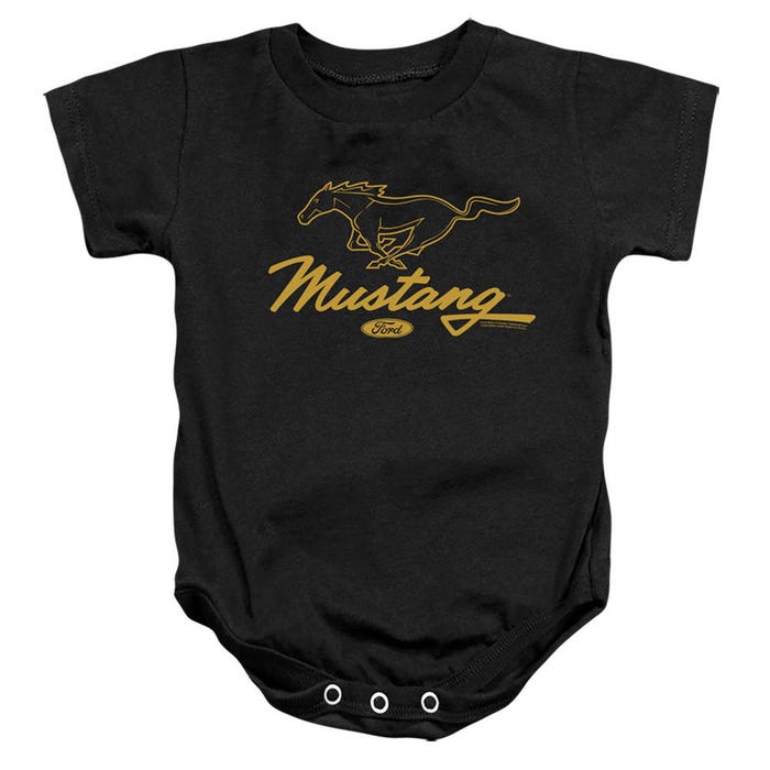 Mustang Pony Script Ford Baby Bodysuit