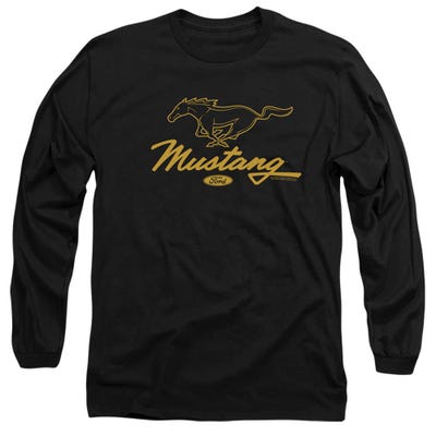 Mustang Pony Script Ford Long Sleeve Shirt