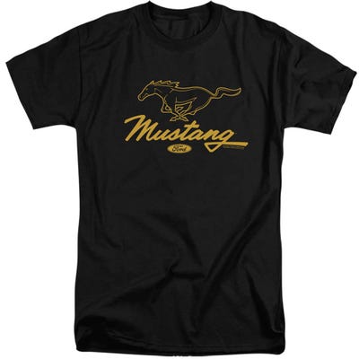 Mustang Pony Script Ford Tall T-Shirt