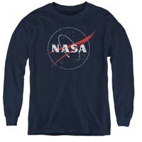 NASA Distressed Logo Kids Long Sleeve Shirt