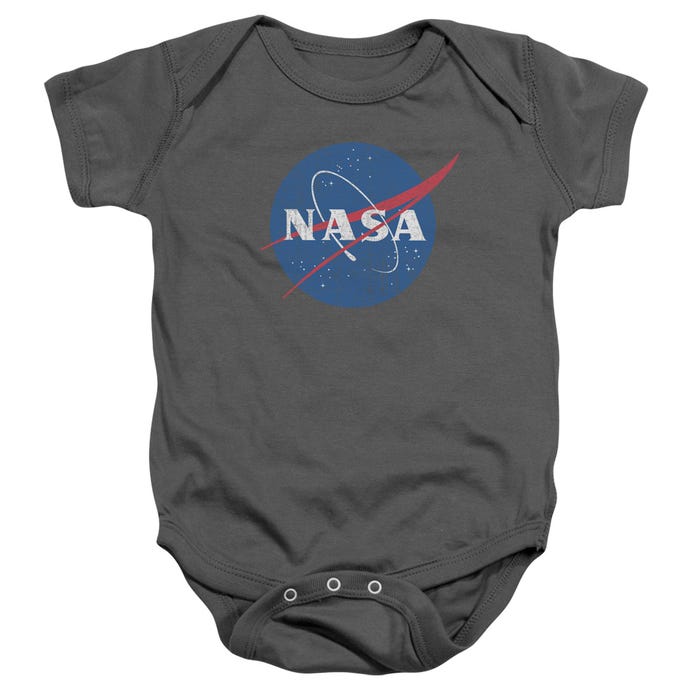 Nasa Meatball Logo Distressed Baby Bodysuit