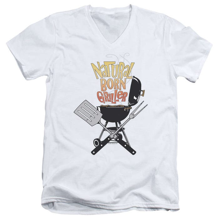 Natural Born Griller - Father's Day V-Neck T-Shirt